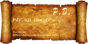 Pályi Demjén névjegykártya
